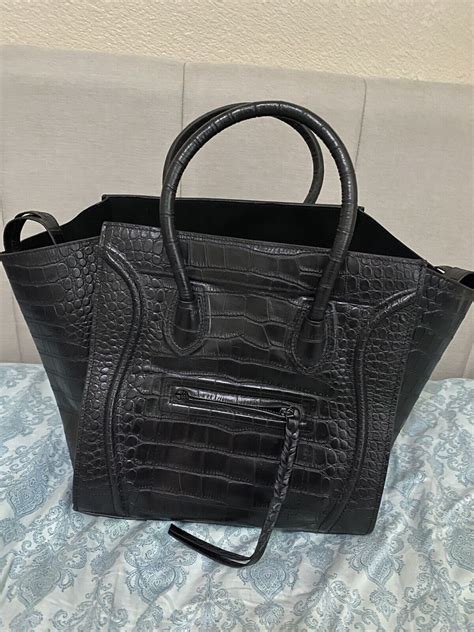 celine phantom croc print|CELINE Crocodile Embossed Calfskin Medium Phantom.